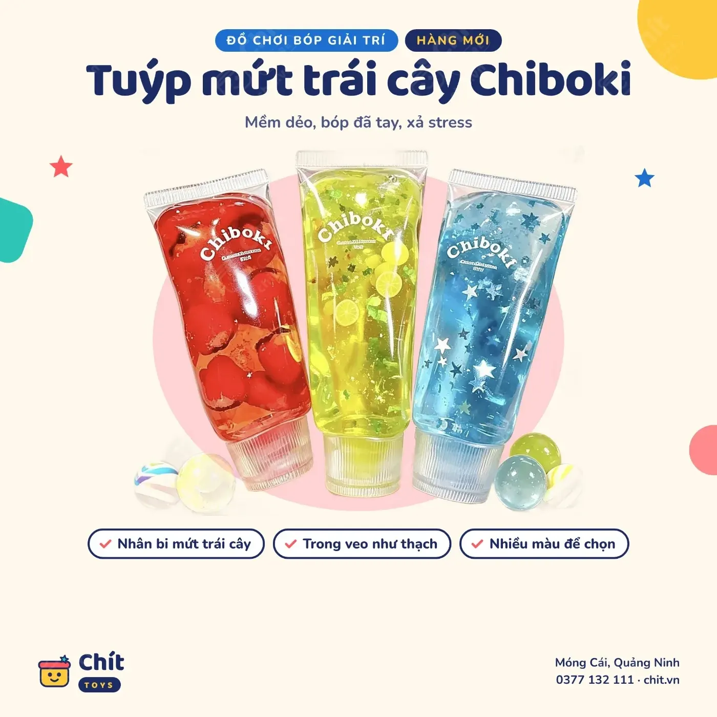 Tuýp mứt trái cây Chiboki