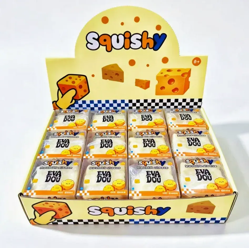 Squishy phô mai vaseline vuông 7cm